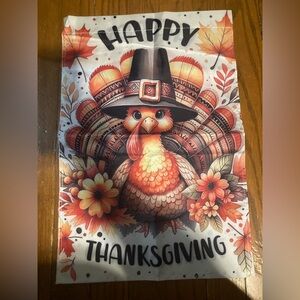 Garden Flag Thanksgiving 12" x 18" NWOT